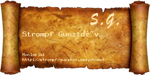 Strompf Gusztáv névjegykártya